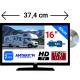 ATVDVD16HD - COMBINÉ TV/DVD LED 16" 39,6cm 24V 12V ANTARION