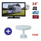 TELEVISEUR CAMPING CAR ATVDVD24HD + ANTENNE OMNIDIRECTIONNELLE OMNIVISION