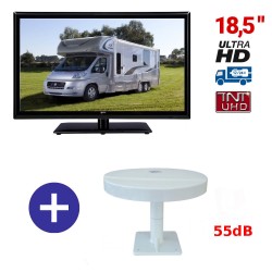 TELEVISEUR  CAMPING CAR ATV19HD + ANTENNE OMNIDIRECTIONNELLE OMNIVISION