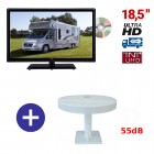 TELEVISEUR  CAMPING CAR ATVDVD19HD + ANTENNE OMNIDIRECTIONNELLE OMNIVISION