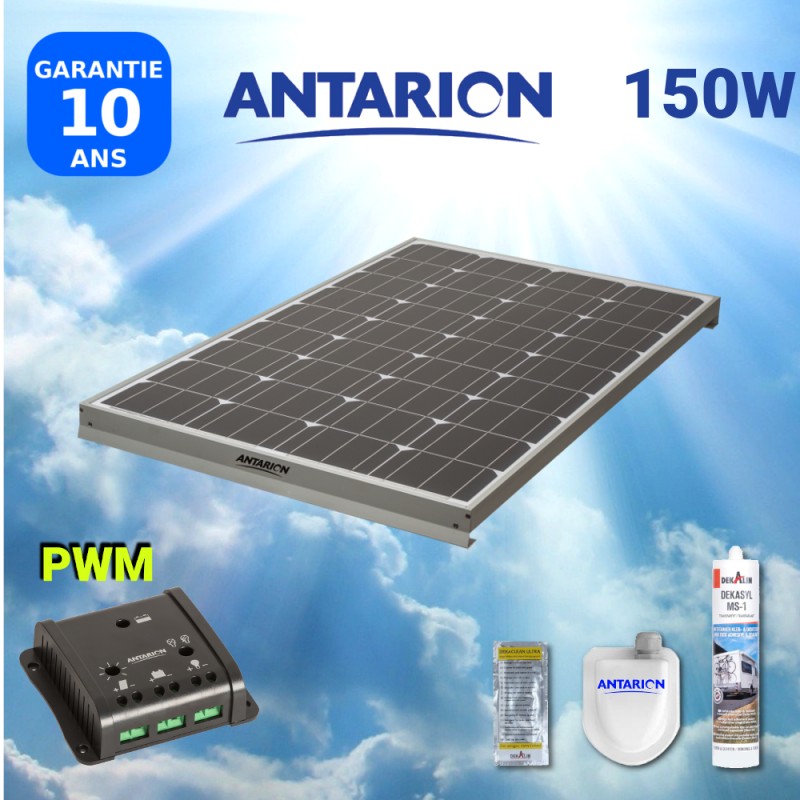 KIT PANNEAU SOLAIRE CAMPING CAR 150W ANTARION - PAN150W - WEB