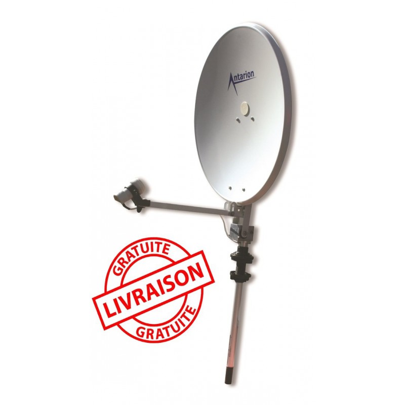 ANTENNE SATELLITE PARABOLE CAMPING CAR 65CM AVEC MAT ANTARION EASY65