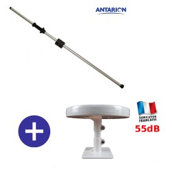 OMNI.T - ANTENNE 55dB TNTHD CAMPING CAR OMNIDIRECTIONNELLE  + MAT ANTENNE 160CM